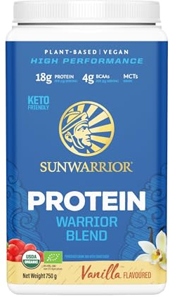 Sunwarrior Warrior Blend Organic Raw Vegan Protein Powder Vanilla, 750g