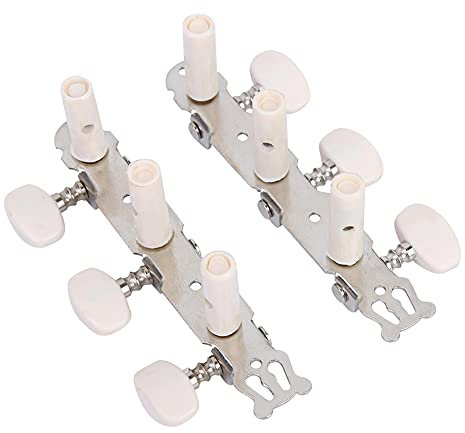 Bnineteenteam 2 Piezas (Derecha + Izquierda) Clavijas de afinación de Guitarra clásica Llaves Accesorios para Instrumentos Musicales