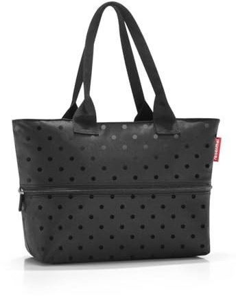 reisenthel shopper e1 glossy dots black - Großraumtasche - Platz für den kleinen und den großen Einkauf