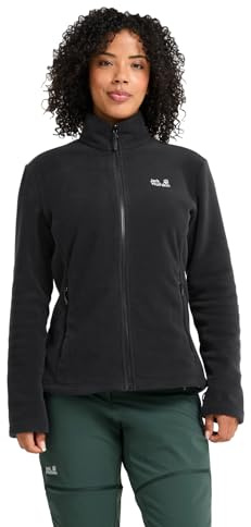 Jack Wolfskin Damen Fleecejacke mit Reißverschluss Taunus 200 Full Zip warm 3 in 1 System kombinierbar mit Außenjacke für Frauen Outdoor und Alltag
