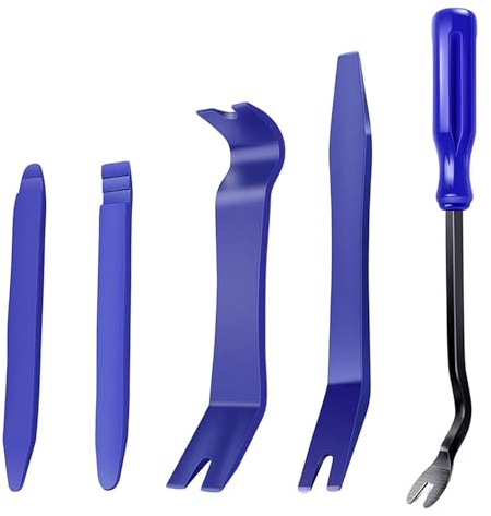 Maykafay Herramientas de Palanca para automóviles, 5 Piezas Herramientas Desmontaje Coche, para Desmontar Revestimientos Interiores de Automóviles,Azul