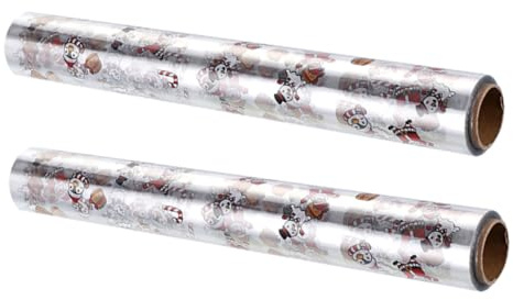 Gatuida 2 Pellicola Trasparente per Imballaggio Natalizio Cellophane Resistente per Cesti Regalo Bouquet e Dolci Protezione Antigraffio e Polvere per Confezioni Festive
