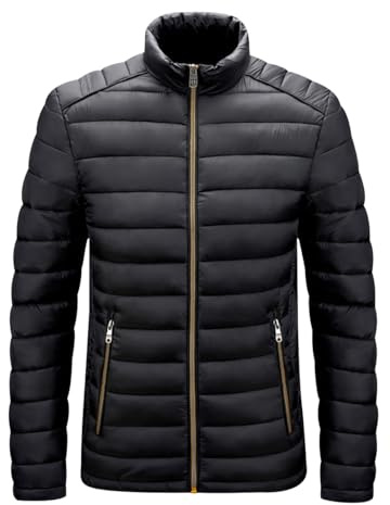 Peuignao Veste Matelassée Homme Veste Doudoune Duvet Plume Puffer Jacket Quilted Jacket Blouson Matelassé Homme Hiver Chaud Courte Mi Saison Grande Taille Printemps Voyage Randonnée Oversize