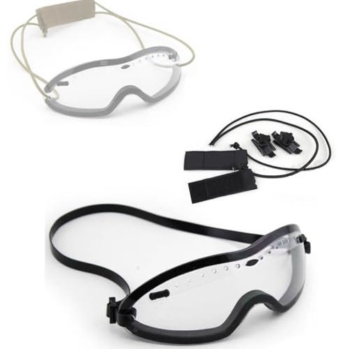 Lätta, Imfria Taktiska Skyddsglasögon Med Justerbar Ventilation, Med Hjälprem For Skyddsglasögon, For Hjälm(Clear Goggles+black Auxiliary Line)