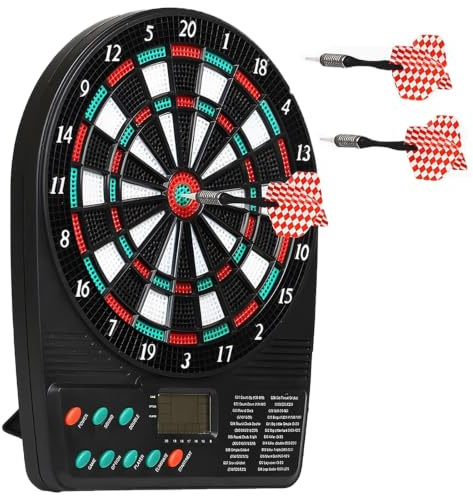 Set de Mini Diana Electrónica con 3 Dardos, Pantalla Puntuación Automática