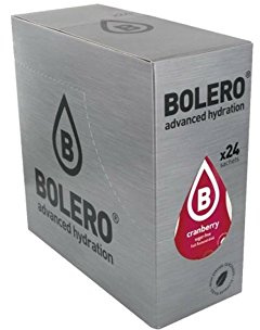 24 Bolero Drinks bustine da 9 grammi gusto MIRTILLO ROSSO ( CRANBERRY) - Preparato istantaneo per Bevande con Stevia e Vitamina C e Senza Zucchero
