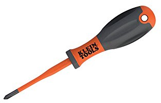 80 mm VDE Insulated Screwdriver, 1 Phillips Tip Klein Tools 32258INS , Orange