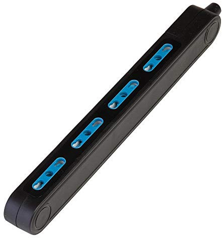 POLY POOL - PP2422.2X Multiprise Électrique SPAZIOZERO 3500W 4 Prises Adaptateur 10/16A 2P+T - Multiprise Superslim 23mm - Multiprise avec Trous de Fixation Murale - Noire Sans Câble