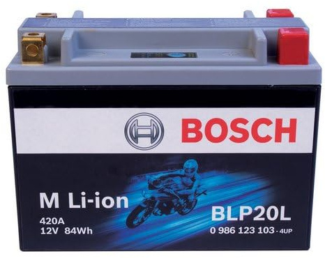 BOSCH BLP20L - Group 20-12V Lithium Battery - Powersport Li-ion Phosphate - 120A for Motorcycles, ATV/UTV, Snow Mobiles, Personal Watercrafts, Scooters and Jet Skis - 6.89″ x 3.43″ x 6.10″