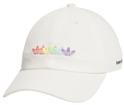 adidas Originals Love Unites Pride Relaxed Fit Strapback Cap, Cremeweiß, Einheitsgr��e