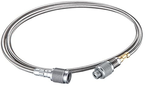 Campingmoon Camping Gas Canister Head Adapter Gas Hose for EN417 Lindal Valve Screw-on Type Canister and Device 100cm