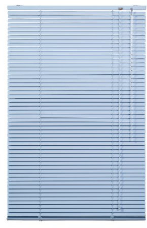 Lichtblick Aluminium Jalousie, Alu-Jalousie mit Klemmträgern und Wandmontageclips für Fenster und Türen Blau, 95 cm x 130 cm (B x L)