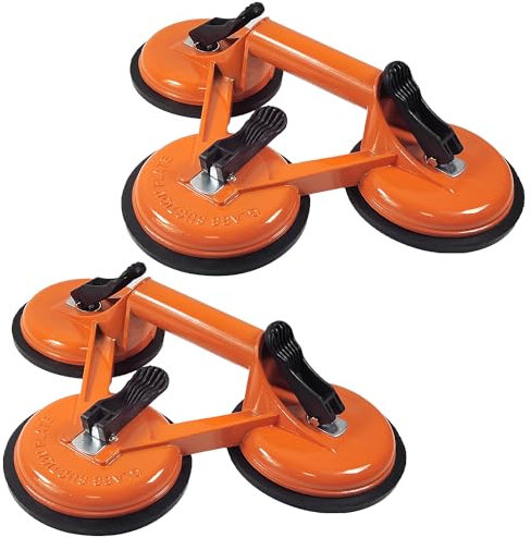 2er Set Glassauger - 3 Fach Vakuum Saugheber 150 Kg, Saugnapf, Saugheber Fliesen, Fliesenheber