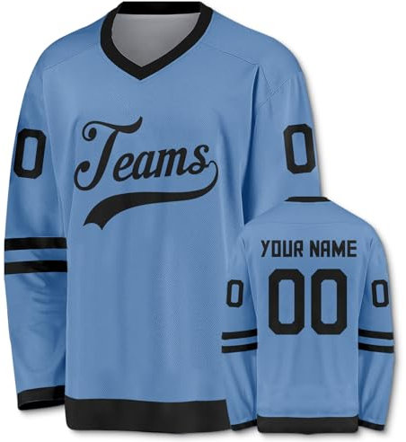 Generic Personalisierte Hockey Trikots Druck- und Färbestickerei Personalisierte Namen Nummer für Herren Damen Junge Sport Geschenke