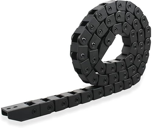 Chaîne Porte Câbles, Chaîne de Traînage Chaîne de Transmission, 10 x 20 mm, Longueur 1 m, Chaîne de Transport en Nylon Renforcé Noir Pour l'Imprimante 3D CNC Machines