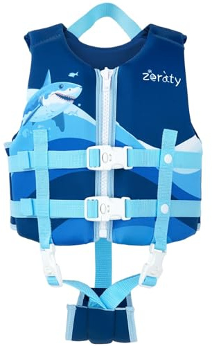 Zeraty Chaleco de Natación para Niños Pequeños con Correa de Ajustable Edad 1-9 años / 22-50 lbs