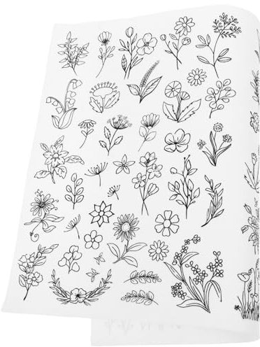 NUOBESTY Strumenti per Ricamo Stabilizzatori Idrosolubili Bastoncini E Carta da Ricamo Stencil Alfabeto per Progetti di Cucito a Mano