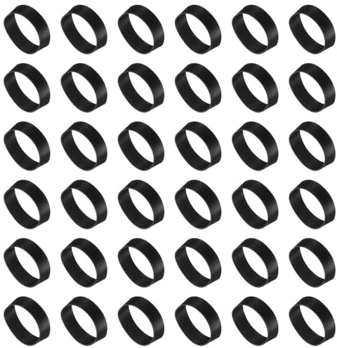 QUARKZMAN 60 Pcs De Bandas De Goma De Silicona, 20mm/0.8 Anillos De Goma Bridas Para Cables Bandas Elásticas Fuertes Antideslizantes Para Envoltura De Cables Envoltura De Bolsa (Negro, 5mm)