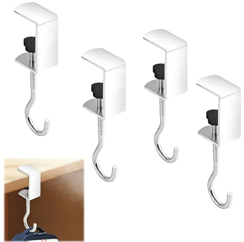 PLUSHCEWT Lot de 4 supports de sac à main réglables en métal pour sac à main, cartable et sac à main pour bureau, école et chambre à coucher