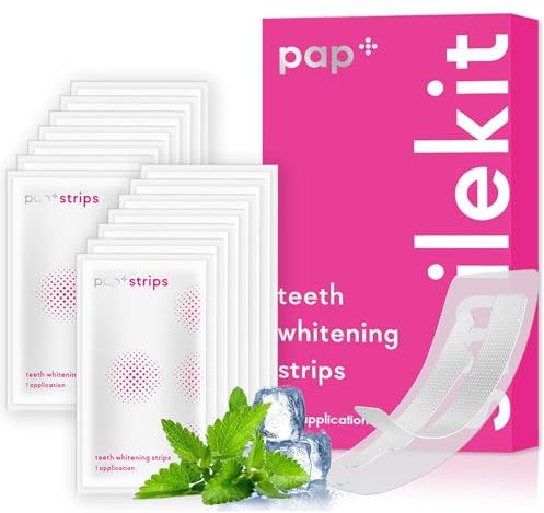 28 tiras blanqueadoras dentales, Whitening Strips Anti-Deslizantes, Blanqueador Dental Tiras Blanqueadoras Dientes, Dientes Blancos para Quienes Beben Café, Rosa
