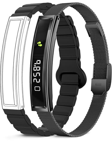 KSIX Serena Smartband Mujer con Pantalla, Pulsera Inteligente con Monitor de Actividad y sueño, App sin suscripción, 100 Modos Deporte, batería 7 días, 5 ATM, 2 Correas Silicona y metálica