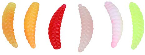 Fishing Lure Bait Mini-Size Larva Grub Shape Fishing Lures Artificial Baits Maggots Fish Tackle Toy(100pcs/set)