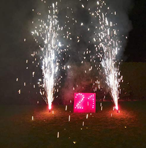 Salilio Lichterbild 21 Geburtstag -Brennende Zahl 30 40 50 60 Geburtstag, Silberhochzeit, Runder Geburtstag, Feuerschrift mit Imposanten Vulkane (30)
