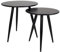 GRANA HOME James – 2er-Set Beistelltische im Skandi-Design - Runder Couchtisch mit MDF-Tischplatte & Pulverbeschichteten Metallbeinen