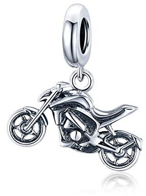 Charms Anhänger für Pandora Armbänder-925 Sterling Silber Motorrad Anhänger Bead mit Zirkonia,WomenJewelry Gifts