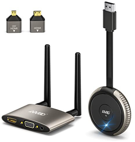 Wireless HDMI Transmitter and Receiver 4K, Up to 8 TXs to 1 RX, 5G/1080P Ultra Low Latency, 165FT/50M Plug＆Play HDMI Extender Streaming Video for Laptop, TV Box, C-CTV to TV, Projector, Monitor