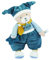 BABY NAT' - Pantin D’Activités Ourson Polochon Bleu - 29 cm - Peluche Doudou Avec Anneau De Dentition, Hochet et Papier Craquant - Idée Cadeau Naissance Pour Bébé Garçon ou Fille - BN0740