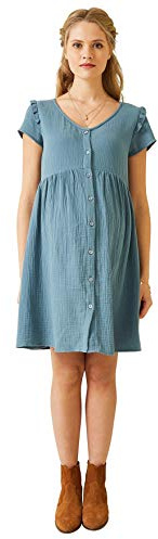 VERTBAUDET Robe de Grossesse et Allaitement Gaze Coton