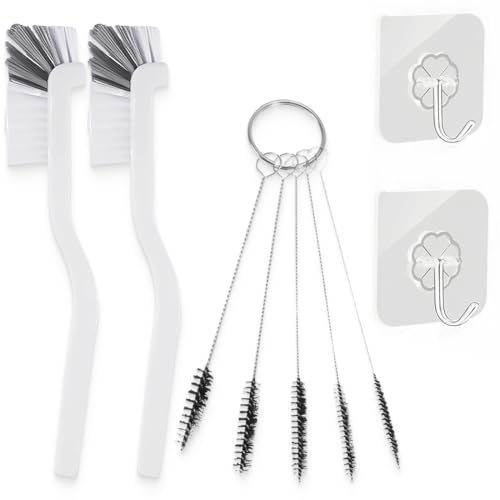 NJCXOLA Set di 9 pezzi Manico Lungo Spazzola Pulizia Spazzola Scovolino Bottiglie Lungo Manico Spazzola di Bottiglia spazzola per Tazze per Bottiglie e Piatti, Del Bagno, Dell'angolo, Del Rubinetto