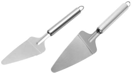 Amosfun raspador de acero inoxidable pala de pastel herramienta para hornear pala de queso
