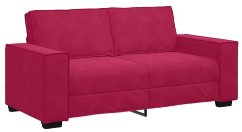 vidaXL 2-Sitzer-Sofa Weinrot 180x78x84 cm Samt