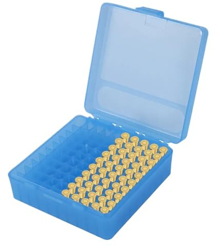 Case de Carcasa de la Caja de munición táctica de 9 mm Compatible con 50 o 100 Cartuchos de Escopeta Redondos Caja de Almacenamiento de Bala Plegable portátil(.38 100 Rounds)