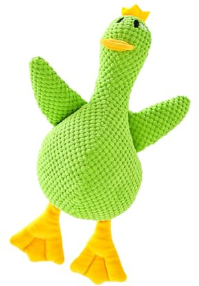 Calming Duck Toy for Dogs,Stuffed Duck Dog Chew Toys | Squeaky Interactive Game Pillow for Indoor Play Travel Puppy Teething Crate Time Separation Stress Quiet Time Sleep Aid