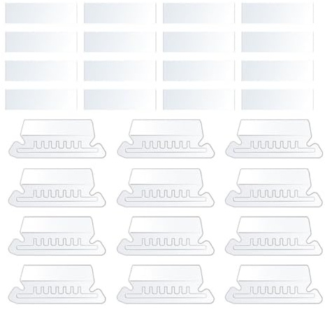 DIKACA Etiqueta para Carpetas Colgantes con Clips Transparentes de PVC Inserciones para Archivo y Organización para Oficinas Estudiantes y Archivadores