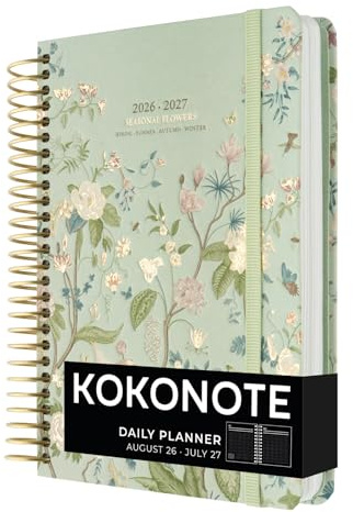 Kokonote Agenda Scolaire 2026 2027 Journalier Fleurs
