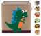 LIFENEY Aufbewahrungsbox Kinder mit Dinosaurier Motiv I Spielzeugbox mit Tiermotiv passend für Würfelregale I Ordnungsbox für das Kinderzimmer I Aufbewahrungskorb Kinder