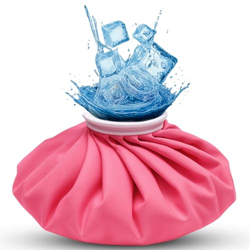Borsa del Ghiaccio e dell’Acqua Calda Ideata da Medici – Per Impacchi Freddi e Caldi – Borsa Ghiaccio Morbida e Impermeabile per Infortuni a Ginocchio, Collo, Polso (Taglia Media, 22 cm, Rosa)