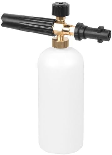 YUET Snow Foam Gun Lance for Karcher K2 K3 K4 K5 K6 K7 Kärcher Series Cannon Pressure Washer 1 L Jet Bottle Adjustable Soap Generator Pot Dispenser Foamer Hose with Connector Sprayer Nozzle (Plastic)