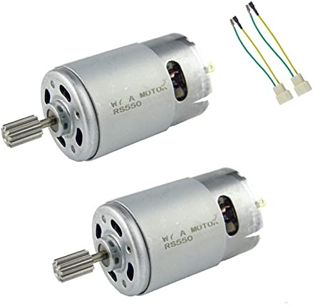 CHANCS Moteur à engrenage magnétique 550 12V DC 8000RPM Accessoires pour voiture télécommandée Kids RC Car 2PCS