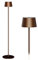 Stilosa 3 Floor - Wiederaufladbare USB-LED-Stehlampe - Mit Touch-Control einstellbare Lichtstärke (Dimmer) - Haus und Restaurant - IP54 für den Einsatz im Innen- und Außenbereich - Bronzefarbe