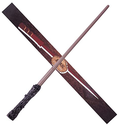 Aomig Zauberstab Kinder, Magischer Zauberstab für Zauberer Zauberlehrlinge, Kostümzubehör für Halloween Cosplay Karneval, ca. 36 cm (Braun/C)