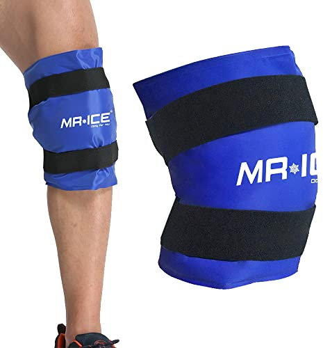 Ice Pack Wrap for Knee Replacement Surgery Large Reusable Gel Ice Pack for Injuries, Leg Pain, Arthritis, Meniscus Tear and ACL,Flexible Wrap Ice Bag Knee Pain Relief (Blue, 19 * 9.8)