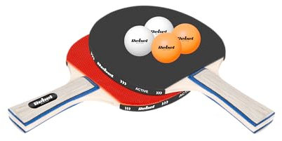 Rebel Tischtennisschläger-Set 2 Schläger 4 Bälle RBA-4000
