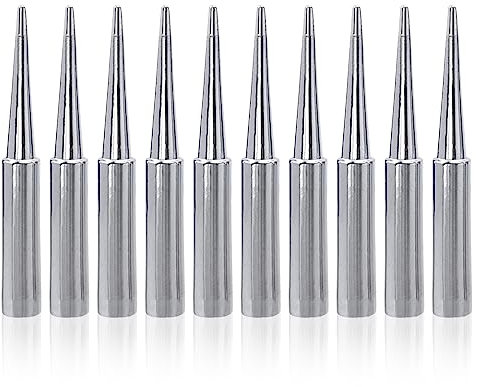 Mesee 10Pcs Pointes de Fer à Souder Panne à Souder de Remplacement, Jeu d'embouts de Fer à Souder Conique 900M-T-LB Outil de Soudage en Cuivre Plaqué Nickel pour Stations de Soudage