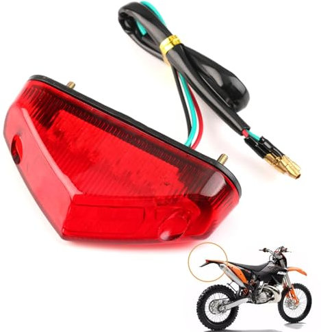 Hugfads Fanale Posteriore Universale a LED per Moto con Indicatori di Segnale, Luce Freno, e Luci diurne, Accessorio per Modifica Parti Motociclo