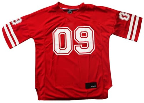 Kreeqe vuxna fotbollströjor atletisk fotboll fans tröjor övning sport uniform toppar, Röd, L